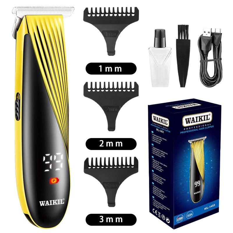 Professionelle Haarschneidemaschine, elektrische Haarschneidemaschine, LCD-Digitalanzeige, Haarschneidemaschine, Ölkopf, Gravur, Haarschneidemaschine, elektrische Haarschneidemaschine_voghion.com