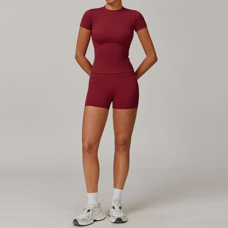 Women's High-Waisted Yoga Set - Soft Brushed Nylon Spandex Workout Outfit For Running, Gym & Fitness_voghion.com