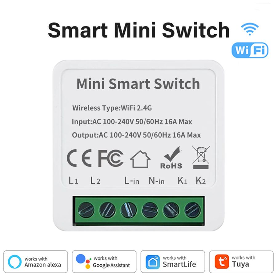 Tuya Zigbee/Wifi Light Switch Smart Automation DIY Mini Breaker Supports 2 Way Work With Alexa Google Home_voghion.com