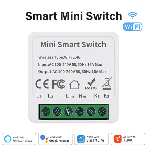 Tuya Zigbee/Wifi Light Switch Smart Automation DIY Mini Breaker Supports 2 Way Work With Alexa Google Home_voghion.com
