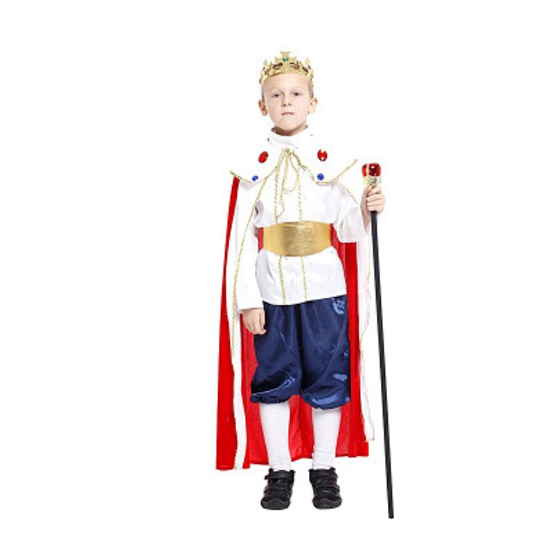 Halloween Children's Danish King Performance Costume School Cosplay Prince Role Playing B-0114_voghion.com