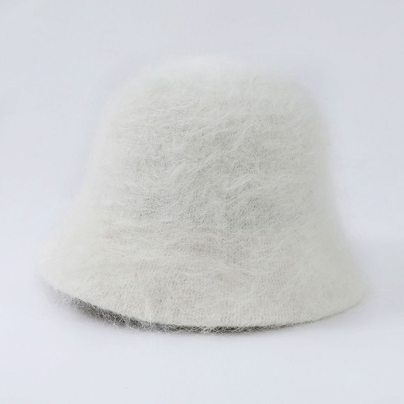 Nordic Minimalist Style High-end Alpaca Wool Fisherman's Hat, For Women Only, Elegant And Soft, Warm And Cold-resistant._voghion.com
