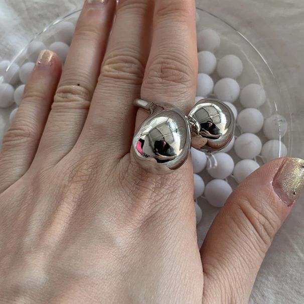 Anello alla moda versatile di alta qualità, semplice, aperto, rotondo, placcato in oro vero, lucidato a specchio_voghion.com