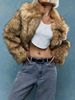 Soft Texture Solid Color Women's Plush Fur Jacket - Long Sleeve Coat With Open Front Design, Hine Washable,_voghion.com