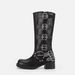 Knight boots chunky heel mid-height new square head motorcycle boots_voghion.com