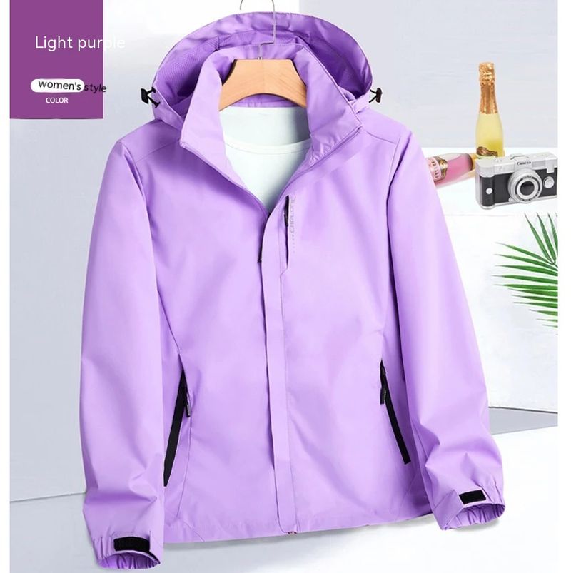 2022 Autumn/Winter New Fashionable Couple Rush Top Popular Soft Shell Outdoor Windproof and Waterproof Coat Hooded Style_voghion.com