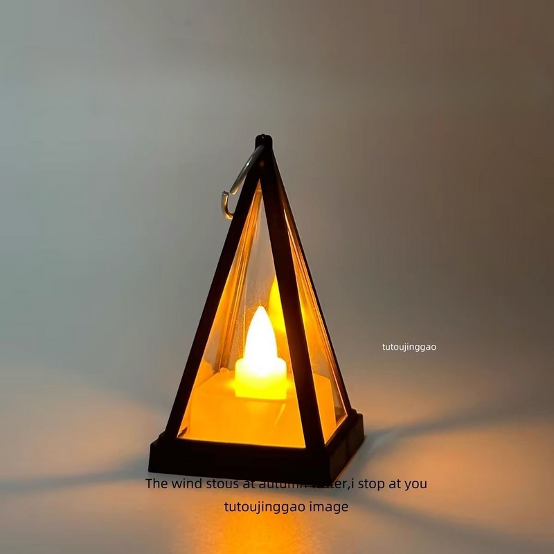 【 2792 people's collection 】 Bored, late at night, order a lantern, triangular small night light decoration LED_voghion.com