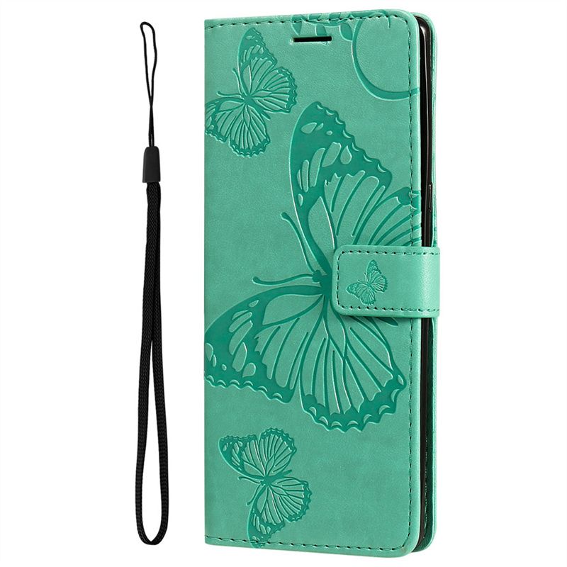 Étui portefeuille papillon mignon pour Samsung Galaxy A03 A12 A13 A23 A52 A52S A53 A73 M33 M53 5G S22 S21 S20 FE avec fentes pour cartes_voghion.com