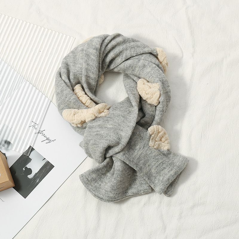  Trendy Classic High Feeling Women Camellia Cold Protection Warm Autumn and Winter Latest 2023 Cashmere Short Thickened Scarf_voghion.com