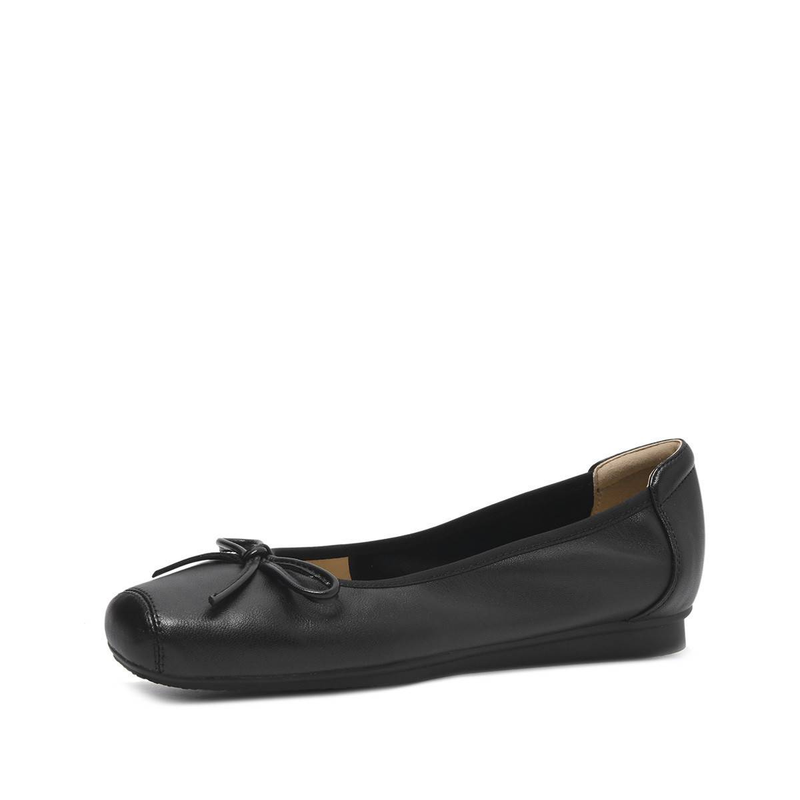 cameido [Weiche Sohle und weiches Obermaterial] Damen 2025 Vintage - Schleife - verzierte flache Ballerinas mit quadratischer Zehenpartie und niedrigem Schnitt_voghion.com