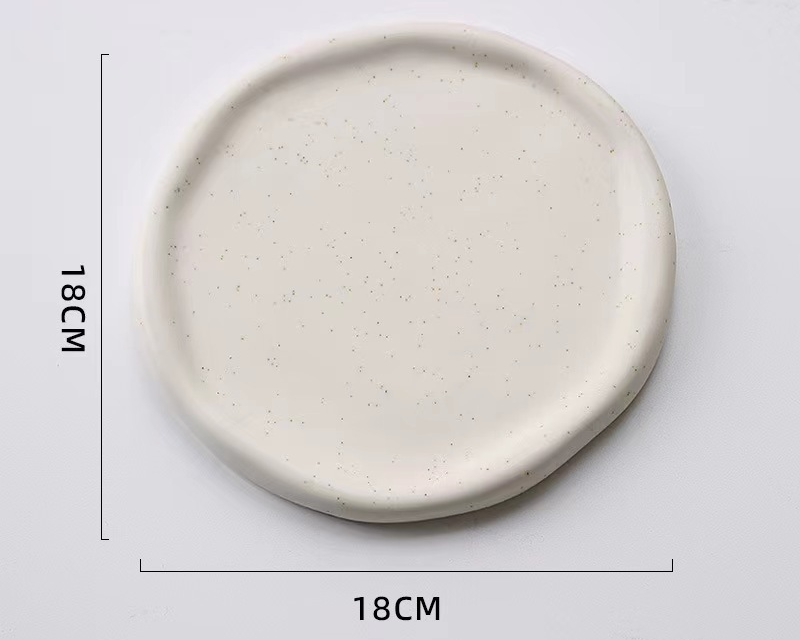 Irregular Ceramic Tray - Luxury Electroplated Silver Aromatherapy Tray For Jewelry Display Entryway Decor And Fruit/Dessert Serving_voghion.com