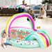 Inflatable Kids Water Park With Slide Unicorn Sprinkler Arch Splash Pool With Spray Fountain Wave Game Ocean Theme For Outdoor Summer Fun_voghion.com