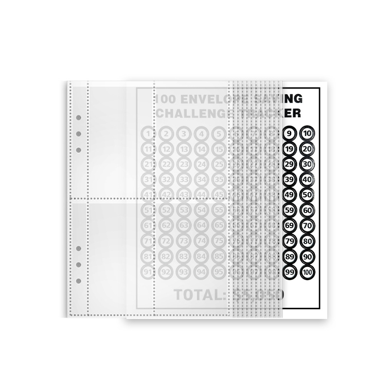 A5 Leather Cash Envelope Budget Binder With Magnetic Closure - 100 Day Savings Challenge Notebook For Money Saving & Financial Planning_voghion.com