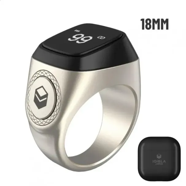 Iqibla Smart Tasbih-räknare för muslimer Zikr Ring Digital Tasbeeh 5 Bönetider Vibrationspåminnelse Vattentät_voghion.com