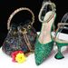 Scarpe alla moda classiche con punta argentata per le donne, con tacco a calice di vino, borsa a secchiello con diamanti colorati, taglia grande 41 42 43_voghion.com