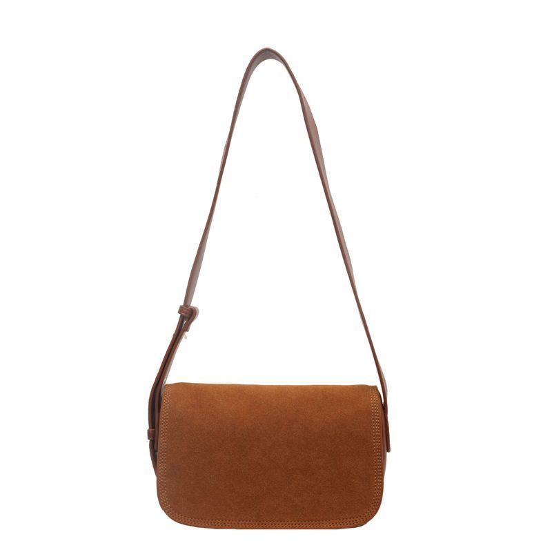 Damenta Neue trendige Retro-Frosted-Einzel-Schulter-Umhängeta Einfache Mode Koreanir Stil Lässige_voghion.com
