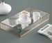 Vassoio portaoggetti in vetro a strisce Changhong, toletta, scatola portaoggetti per cosmetici, organizzazione desktop, struttura in metallo, vassoio a specchio_voghion.com