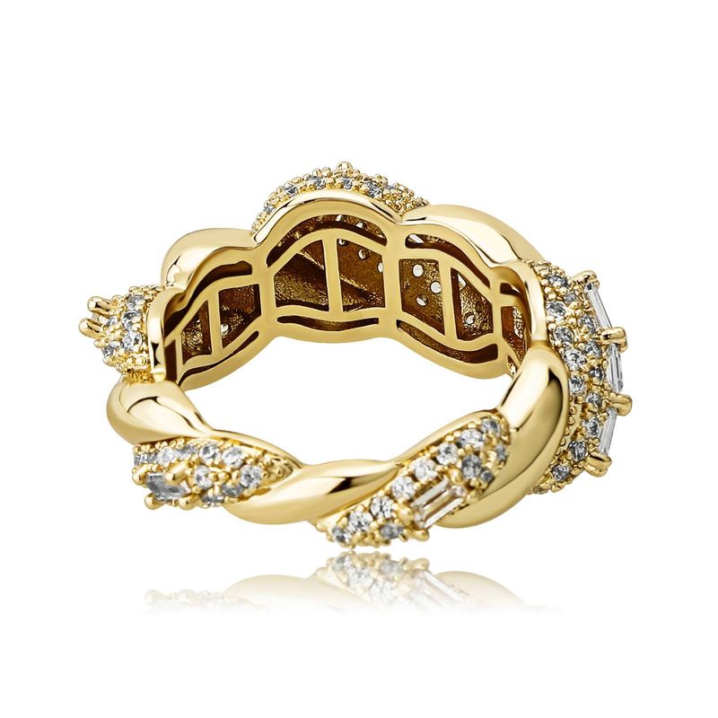 Hip Hop Micro Inlaid Zircon Ring Hot INS Personality Men's Ring_voghion.com