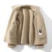 Men's Vintage-Inspired Faux Shearling Jacket – Fleece-Lined Winter Coat With Notch Lapel (Brown, M-5XL)_voghion.com