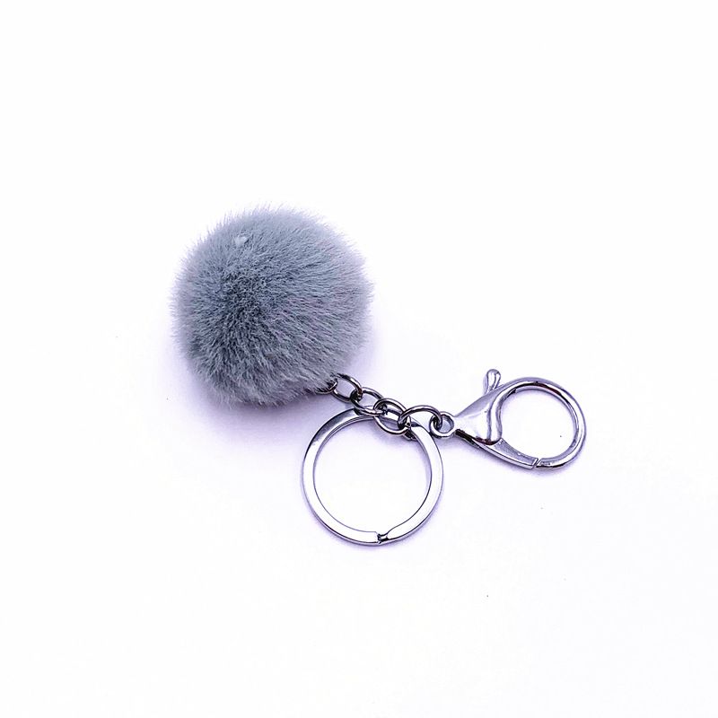 Bag Charm Fur Ball Keychain Candy Color Cute Bag Pendant Creative Small Gift Plush Car Keychain Cartoon Accessories_voghion.com