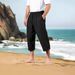 Men's Clothing Cotton And Linen Trousers Solid Color Trousers With Slits On The Bottom Comfortable And Breathable Casual Daily Vacation Pants_voghion.com