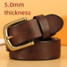 Thickened For Men Genuine Leather Pin Pure Cowhide Copper Buckle Handmade Vintage Distressed Extended Work Belt Soft And_voghion.com