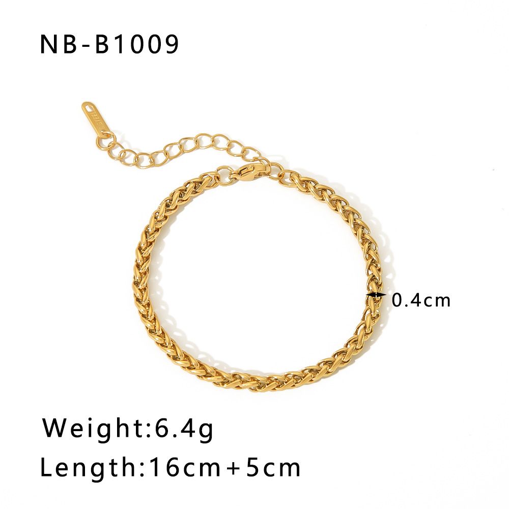 Damenschmuck Edelstahl Kubanisches Armband Vakuumbeschichtung K Gold Nischendesign Mode All Match Titanstahl Handschmuck Weiblich_voghion.com