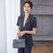 Schwarz Kurzarm Professionelle Anzug frauen 2025 Sommer Neue Slim Fit Temperament Hotel Rezeption Rezeption_voghion.com