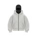 Double Hooded Bandit Sweatshirt Men's Autumn And Winter Heavy Stiff Hoodie Cleanfit Couple Thick Coat_voghion.com