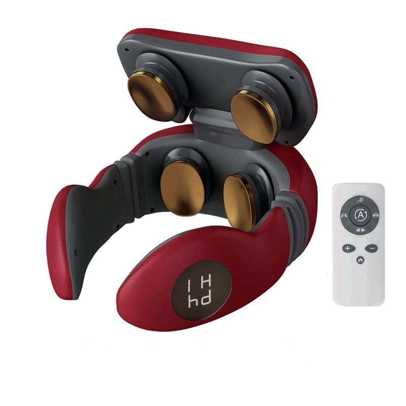 Smart Nek Massager Elektrische Rug en Schouder Cervicale TENS Warmte Massage Tool Pijnbestrijding Ontspanning Thuiszorg_voghion.com