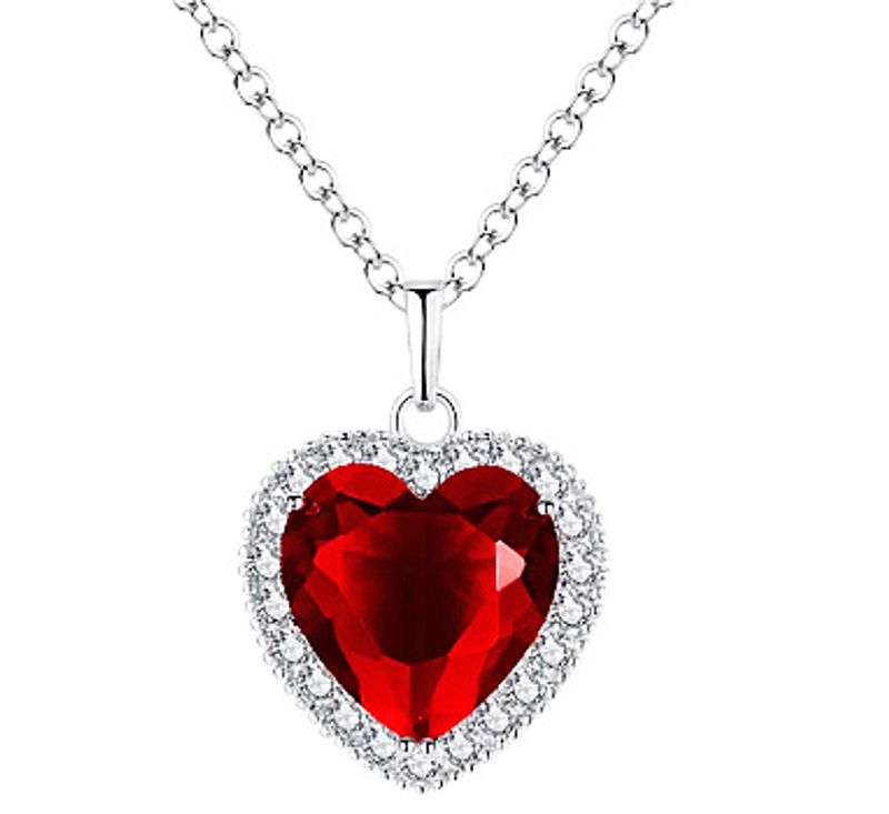 Collier en cristal de Titanic avec pendentif en forme de cœur Collier classique en forme de cœur de l'océan_voghion.com