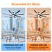 84 In Super Large Black Ceiling Fan With Remote Control_voghion.com