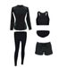 Snel drogend wetsuit voor heren en dames - UPF 50+ bescherming tegen de zon | Set met lange mouwen, rashguard en broek voor duiken/surfen (zwart/blauw, S-XXL)_voghion.com