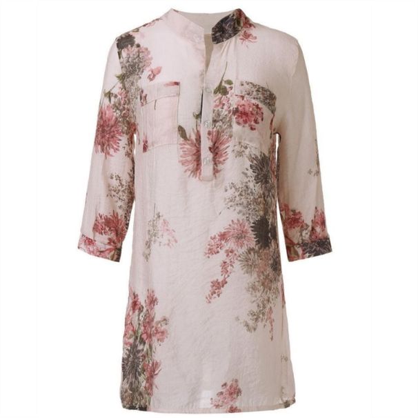 Abito casual ampio con stampa floreale vintage da donna con fascino senza tempo, adatto a tutte le occasioni_voghion.com