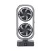 Doppelkopf-Ventilator, Beleuchtung, Desktop, automatischer rotierender Schüttelkopf-Ventilator, Desktop-Ventilator, Büro-Doppelschicht-Ventilator_voghion.com