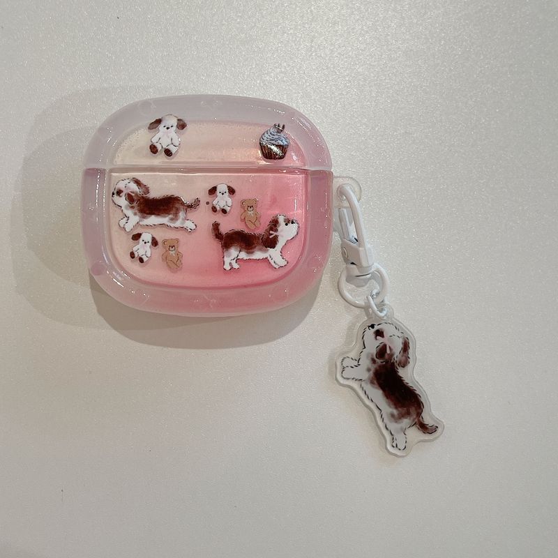 Korean style running puppy for airpods 3 protective case pro2  Bluetooth 1/2 generation Feilin earphone case_voghion.com