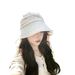 Cappello da pescatore con tesa estesa Ice Lining, per donna, con grande testa e viso rugoso_voghion.com