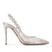 Transparent Crystal Closed-Toe Sandals For Women, Thin Heel, 2025 Summer New Style, Rhinestone Pointed Toe, Shallow_voghion.com