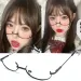 Fashion Anime Two-dimensional Cosplay Lower Half Frame Royal Elder Sister Lolita Decoration Glasses Hottie Take Party Eyeglasses_voghion.com