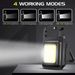 Cob Keychain Work Light 800 Lumens Rechargeable Waterproof Portable Led Small Flashlights 4 Modes (2 Pack)_voghion.com