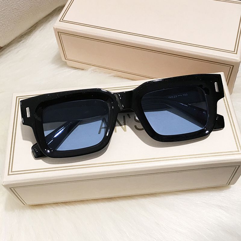 Fashion Brand Designer Square Sunglasses Women Men Ocean Color Shades Sun Glasses Female Fashion Rectangle Rivet Oculos De Sol_voghion.com