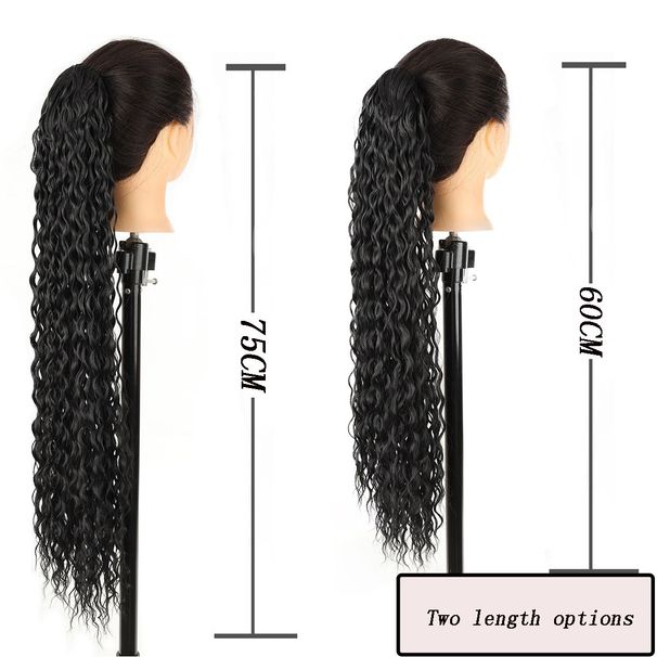 Extension per capelli Parrucca Coda di cavallo femminile Elastico Coulisse Rotolo di spaghetti istantanei Coulisse Fibra chimica Coulisse Borsa a rete Coda di cavallo Rotolo profondo_voghion.com