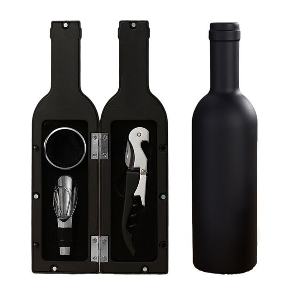 Kreativer 5-Flaschenöffner, Stopper, High-End aus 3 Teilen, Rotwein-Set als Geschenk_voghion.com