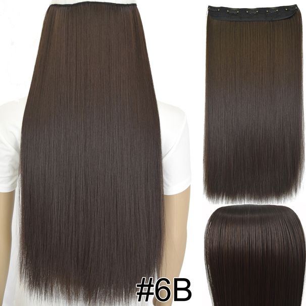 TOPREETY Fibre synthétique résistante à la chaleur 120 g Raides 5 clips sur clips dans les extensions de cheveux 5006_voghion.com