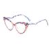New Style Floral Cat Eye Plain Frame Fashion Anti-Blue Light Non-Prescription Glasses BL916_voghion.com