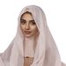 Chiffon Headscarf & Bottoming Hat Set – Monochrome Pearl Pullover Combo (Breathable Layering Headwear, Elegant & Lightweight)_voghion.com