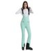 New Women's Ski With Straps, Double Board Elastic Slim Fit, Windproof, Waterproof, Outdoor Black Warm Snow Pants_voghion.com