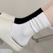 Summer Women's Mid-Calf Socks, Pure Loose Maternity Sweat Absorbent Ultra-thin Cotton Seamless Lazy Socks_voghion.com