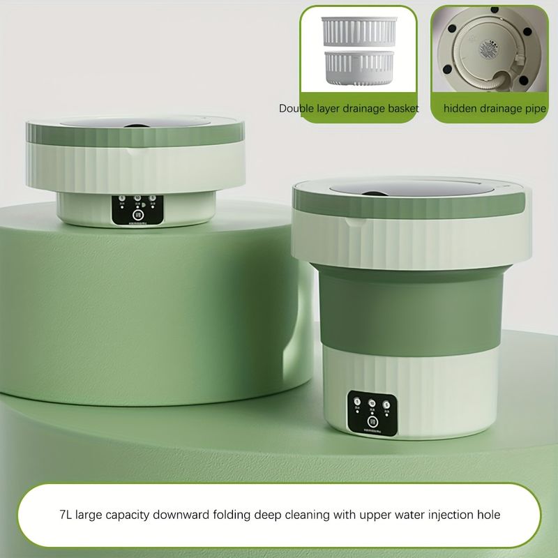 1 multifunctionele opvouwbare schoonmaakemmer - perfect voor wasgoed, buitengebruik, reizen, vissen en kamperen_voghion.com