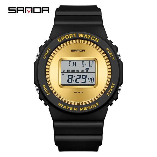 Kids' Creative DIY Digital Watch With Countdown Timer, Stopwatch, Alarm, Night Light & Waterproof Design - Includes 2 Straps & Gift Box Student Watch_voghion.com